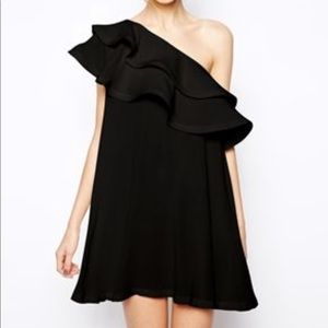 ASOS black trapeze dress